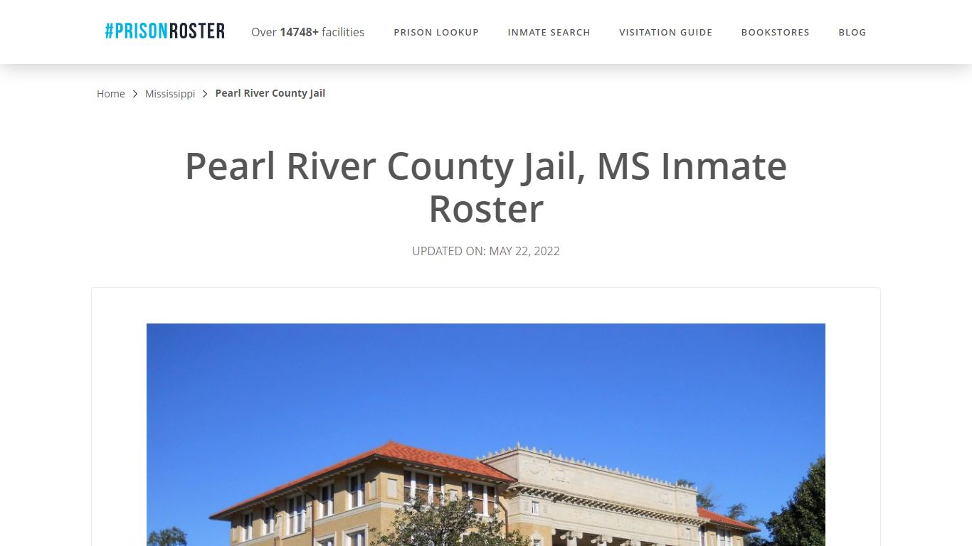 Pearl River County Jail, MS Inmate Roster